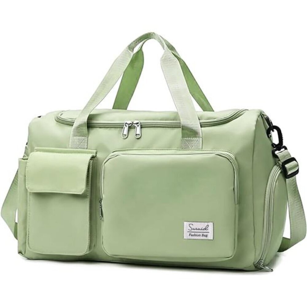 Sports Gym Bag with Shoes Compartment - Green
